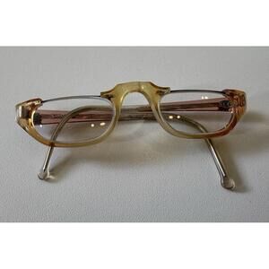 Vintage May Manufacturing 1/2 glasses Acetate Yellow MAY USA NEAR YOU